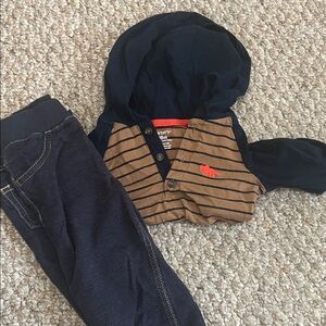 Carter's Navy and Brown Kids Matching Set